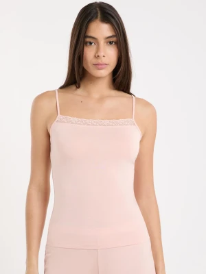 Koszulka na ramiączkach z detalami koronkowymi Etam