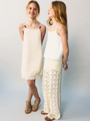 Koszulka na ramiączkach z muszelkami złamana biel - Dzieci - lata - MANGO KIDS