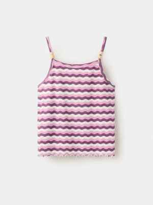 Koszulka na ramiączkach z pofalowanym wykończeniem liliowy - Dzieci - lata - MANGO KIDS