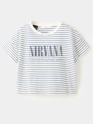 Koszulka Nirvana złamana biel - Dzieci - lata - MANGO KIDS