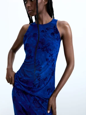 Flockowany top na ramiączkach Desigual