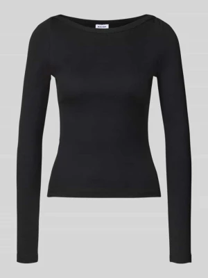 koszulka o kroju slim fit z mieszanka bawełny model 'MAYA' Noisy May Czarny