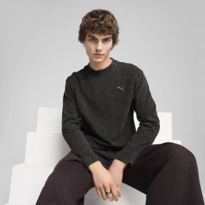 Koszulka o luźnym kroju z efektem barwienia unisex FUTURE.PUMA.ARCHIVE, Odzież, Czarny,