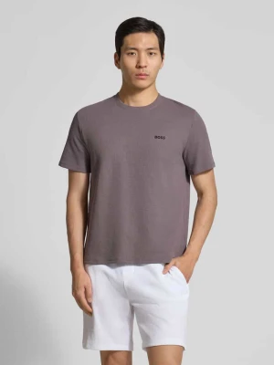 Koszulka od piżamy z bawełnianej mieszanki, krój regular fit, model 'WAFFLE' Boss