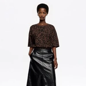 Koszulka oversize Leopard Big Dark ciemnobrązowa BIMBA Y LOLA