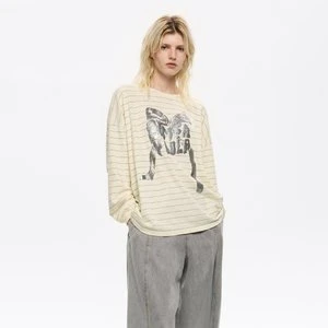 Koszulka oversize logo kokarda wanilia BIMBA Y LOLA
