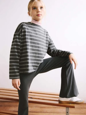 Koszulka oversize w paski antracytowy - Dzieci - lata - MANGO KIDS