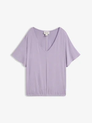 Koszulka oversize z miękkiego materiału z wiskozą BonPrix fioletowy