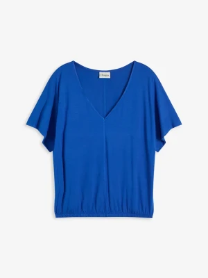 Koszulka oversize z miękkiego materiału z wiskozą BonPrix niebieski