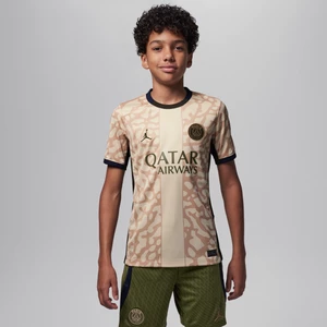 Koszulka piłkarska dla dużych dzieci Jordan Dri-FIT Paris Saint-Germain Stadium 2023/24 (wersja czwarta) (replika) - Brązowy