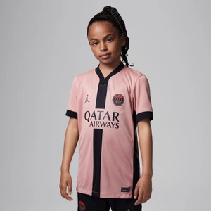 Koszulka piłkarska dla dużych dzieci Jordan Dri-FIT Paris Saint-Germain Stadium 2024/25 (wersja trzecia) – replika - Różowy