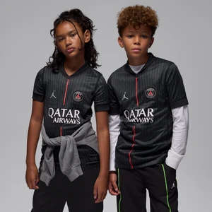 Koszulka piłkarska dla dużych dzieci Jordan Dri-FIT Paris Saint-Germain Stadium 2025/26 (wersja czwarta) – replika - Czerń