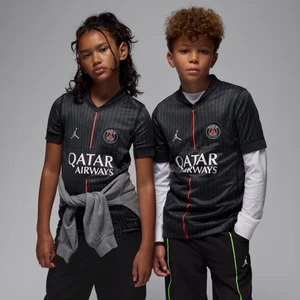 Koszulka piłkarska dla dużych dzieci Jordan Dri-FIT Paris Saint-Germain Stadium 2025/26 (wersja czwarta) – replika - Czerń