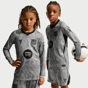 Koszulka piłkarska dla dużych dzieci Kobe Dri-FIT FC Barcelona Stadium Goalkeeper 2026 / 27 (wersja wyjazdowa) – replika - Szary Nike