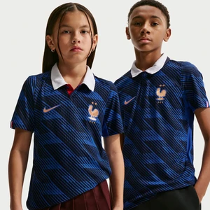 Zdjęcie produktu Koszulka piłkarska dla dużych dzieci Nike Aero-FIT reprezentacja Francji Match 2026 (wersja domowa) - Niebieski