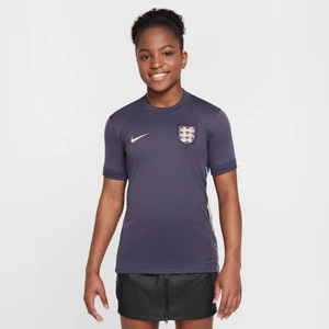 Koszulka piłkarska dla dużych dzieci Nike Dri-FIT Anglia (drużyna kobiet) Stadium 2024/25 (wersja wyjazdowa) – replika - Fiolet