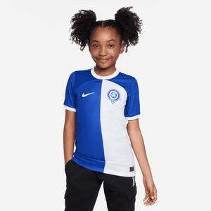 Koszulka piłkarska dla dużych dzieci Nike Dri-FIT Atlético Madryt Stadium 2023/24 (wersja wyjazdowa) - Niebieski