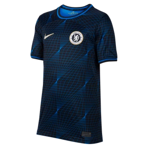 Koszulka piłkarska dla dużych dzieci Nike Dri-FIT Chelsea F.C. Stadium 2023/24 (wersja wyjazdowa) - Niebieski