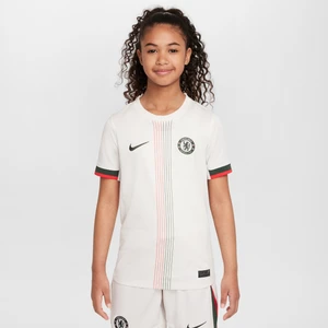 Koszulka piłkarska dla dużych dzieci Nike Dri-FIT Chelsea F.C. Stadium 2025/26 (wersja wyjazdowa) – replika - Szary