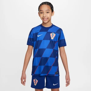 Koszulka piłkarska dla dużych dzieci Nike Dri-FIT Chorwacja Stadium 2024/25 (wersja wyjazdowa) – replika - Niebieski