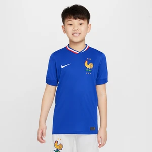 Koszulka piłkarska dla dużych dzieci Nike Dri-FIT FFF (drużyna męska) Stadium 2024/25 (wersja domowa) – replika - Niebieski