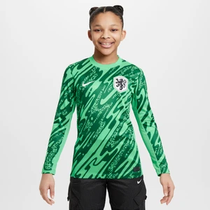 Koszulka piłkarska dla dużych dzieci Nike Dri-FIT Holandia (drużyna męska) Stadium Goalkeeper 2024/25 – replika - Zieleń