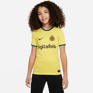 Koszulka piłkarska dla dużych dzieci Nike Dri-FIT Inter Mediolan Stadium 2022/23 (wersja trzecia) - Żółty