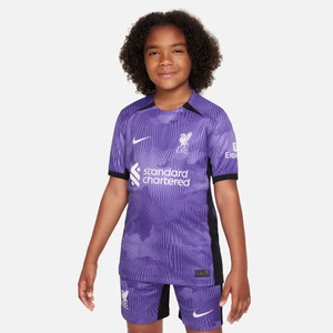 Koszulka piłkarska dla dużych dzieci Nike Dri-FIT Liverpool F.C. Stadium 2023/24 (wersja trzecia) - Fiolet