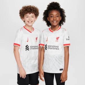 Koszulka piłkarska dla dużych dzieci Nike Dri-FIT Liverpool F.C. Stadium 2024/25 (wersja trzecia) – replika - Biel