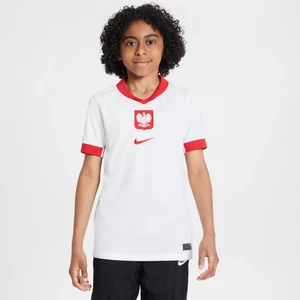 Koszulka piłkarska dla dużych dzieci Nike Dri-FIT Polska Stadium 2024/25 (wersja domowa) (replika) - Biel