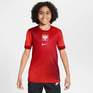 Zdjęcie produktu Koszulka piłkarska dla dużych dzieci Nike Dri-FIT Polska Stadium 2024/25 (wersja wyjazdowa) (replika) - Czerwony