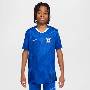 Koszulka piłkarska dla dużych dzieci Nike Dri-FIT – replika Chelsea F.C. Stadium 2025/26 (wersja domowa) - Niebieski
