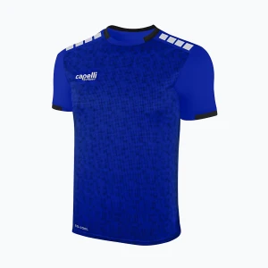 Koszulka piłkarska dziecięca Capelli Cs III Block Youth royal blue/black Capelli Sport