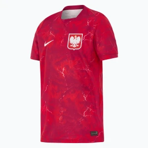 Koszulka reprezentacji Polski dziecięca wyjazdowa Nike Dri-Fit 2026 noble red/sport red