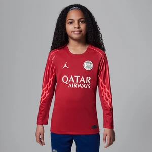 Koszulka piłkarska z długim rękawem dla dużych dzieci Jordan Dri-FIT Paris Saint-Germain Stadium Goalkeeper 2025 (wersja czwarta) – replika - Czerwony