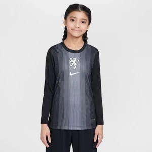 Koszulka piłkarska z długim rękawem dla dużych dzieci Nike Dri-FIT Holandia Stadium Goalkeeper 2025/26 – replika - Czerń