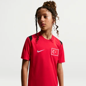 Koszulka piłkarska z krótkim rękawem dla dużych dzieci Nike Dri-FIT Academy Pro Turcja 2026 - Czerwony