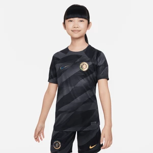Koszulka piłkarska z krótkim rękawem dla dużych dzieci Nike Dri-FIT Chelsea F.C. Stadium Goalkeeper 2023/24 - Szary