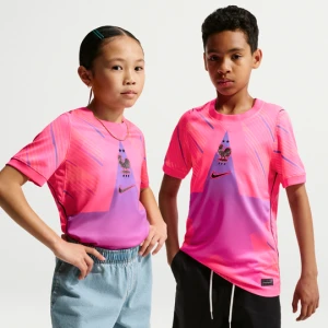 Koszulka piłkarska z krótkim rękawem dla dużych dzieci Nike Dri-FIT FFF Stadium Goalkeeper 2026 – replika - Różowy