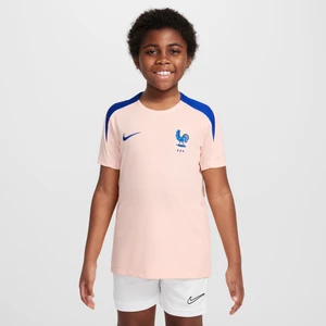 Koszulka piłkarska z krótkim rękawem dla dużych dzieci Nike Dri-FIT FFF Strike - Różowy
