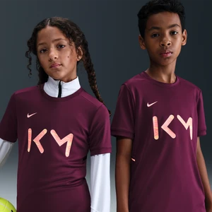 Koszulka piłkarska z krótkim rękawem dla dużych dzieci Nike Dri-FIT Kylian Mbappé Academy - Czerwony