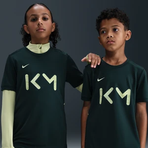 Koszulka piłkarska z krótkim rękawem dla dużych dzieci Nike Dri-FIT Kylian Mbappé Academy - Zieleń