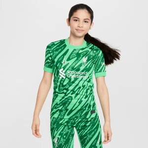 Koszulka piłkarska z krótkim rękawem dla dużych dzieci Nike Dri-FIT Liverpool F.C. Stadium Goalkeeper 2024/25 (wersja trzecia) – replika - Zieleń