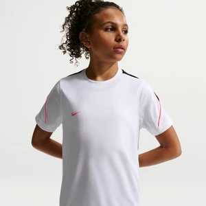 Koszulka piłkarska z krótkim rękawem dla dużych dzieci Nike Dri-FIT Strike - Biel