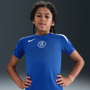 Koszulka piłkarska z krótkim rękawem dla dużych dzieci Nike Dri-FIT Total 90 Chelsea F.C. (wersja trzecia) - Niebieski