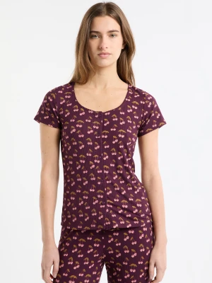 Koszulka piżamowa w wiśnie Etam