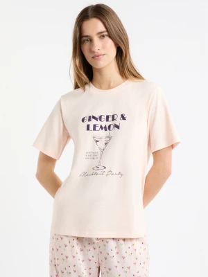 Koszulka piżamowa z bawełny Etam