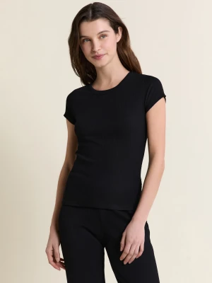 Koszulka piżamowa z krótkim rękawem z bawełną Etam