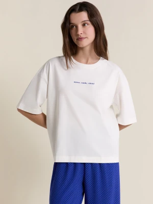 Koszulka piżamowa z krótkim rękawem z bawełny Etam