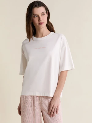 Koszulka piżamowa z krótkim rękawem z bawełny Etam